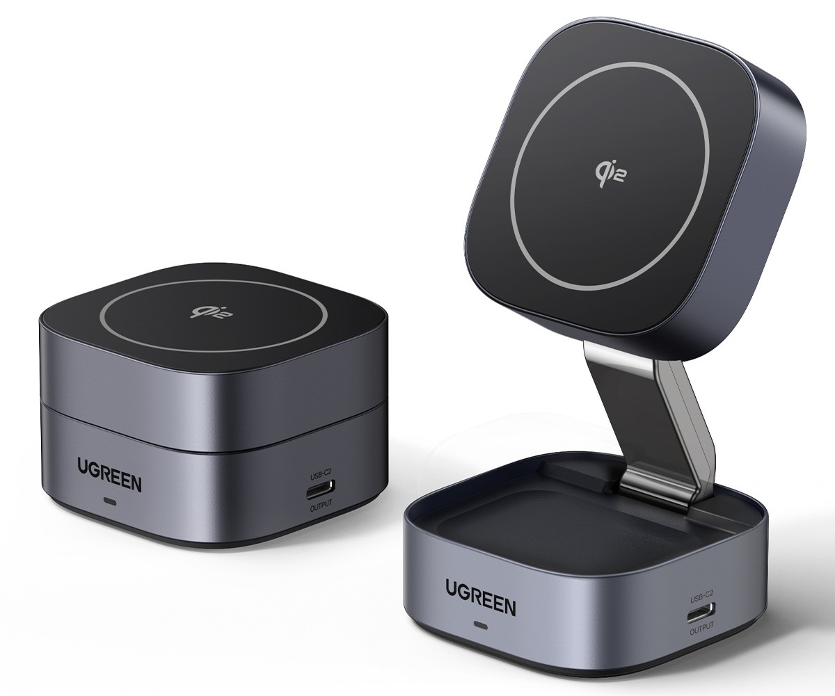 Ugreen 35316 Qi2 Magnetic Wireless Charger for IPhone + AirPods 15W