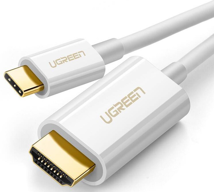 Ugreen 30841 USB Type C to HDMI Cable Male to Male ABS Case 1,5m White