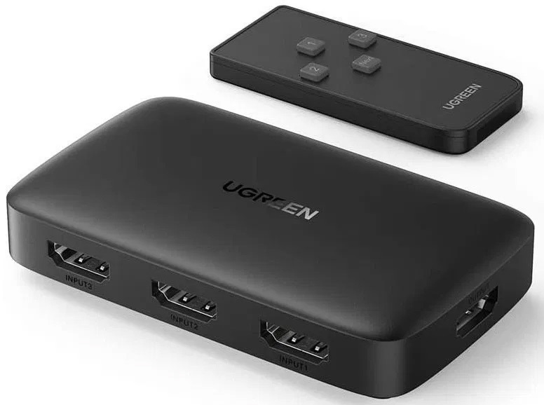 Ugreen 80125 HDMI Switcher 3 In 1 Out  4K@30HZ