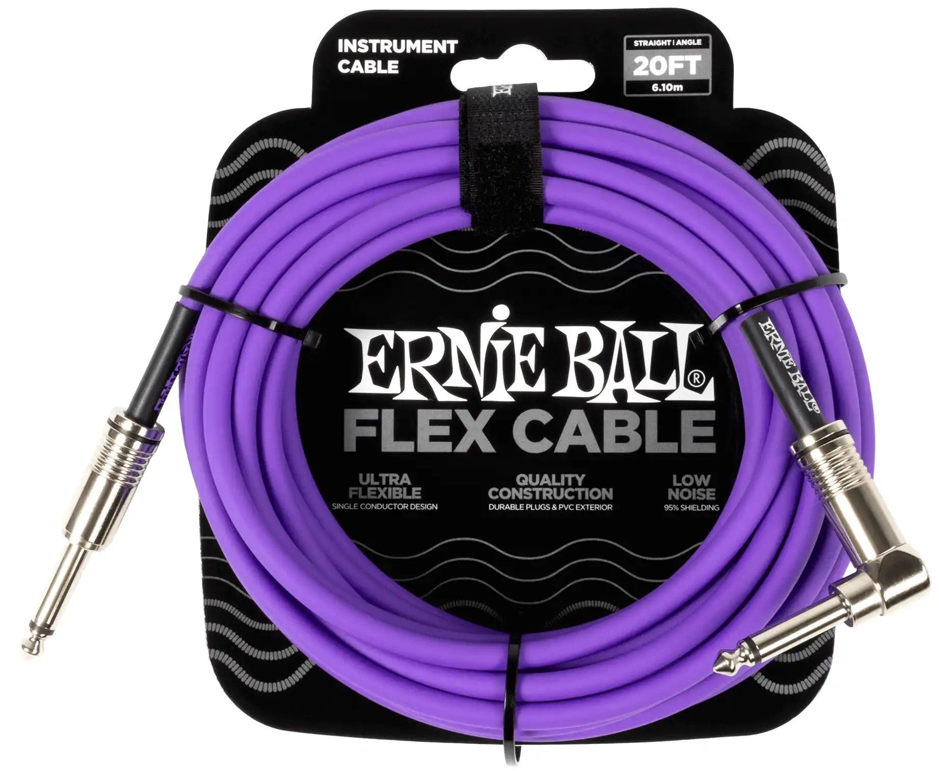 E-shop Ernie Ball Flex Instrument Cable Straight/Angle 20ft Purple