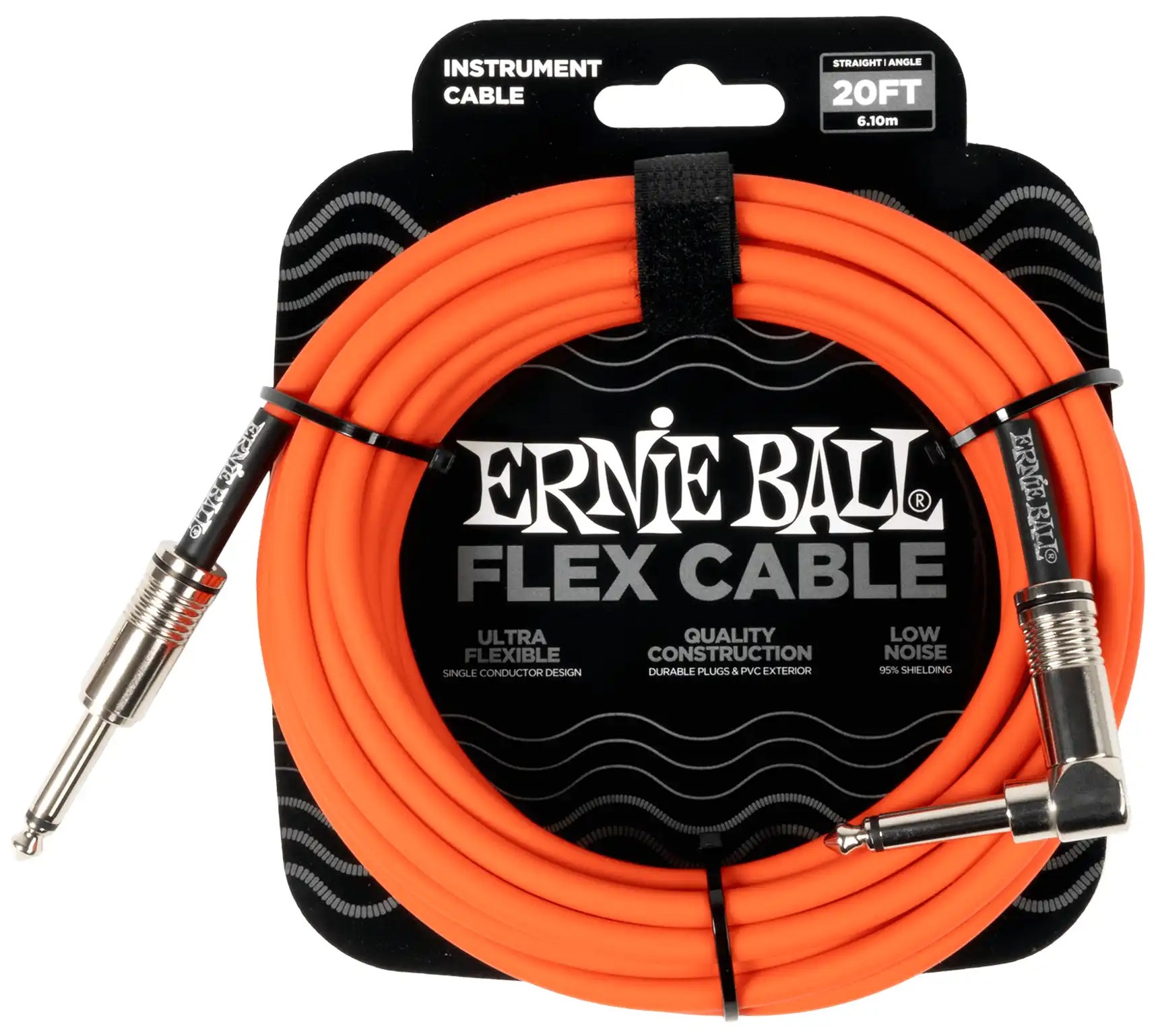 E-shop Ernie Ball Flex Instrument Cable Straight/Angle 20ft Orange