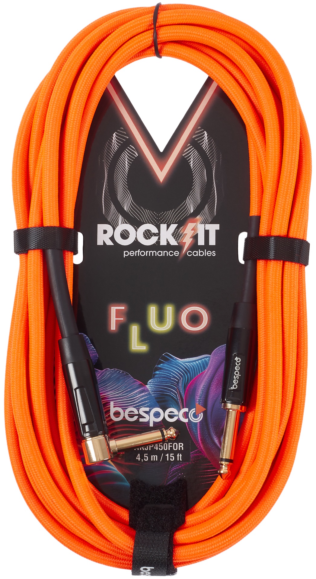E-shop Bespeco ROCKIT FLUO Orange 4,5 m Right Angle