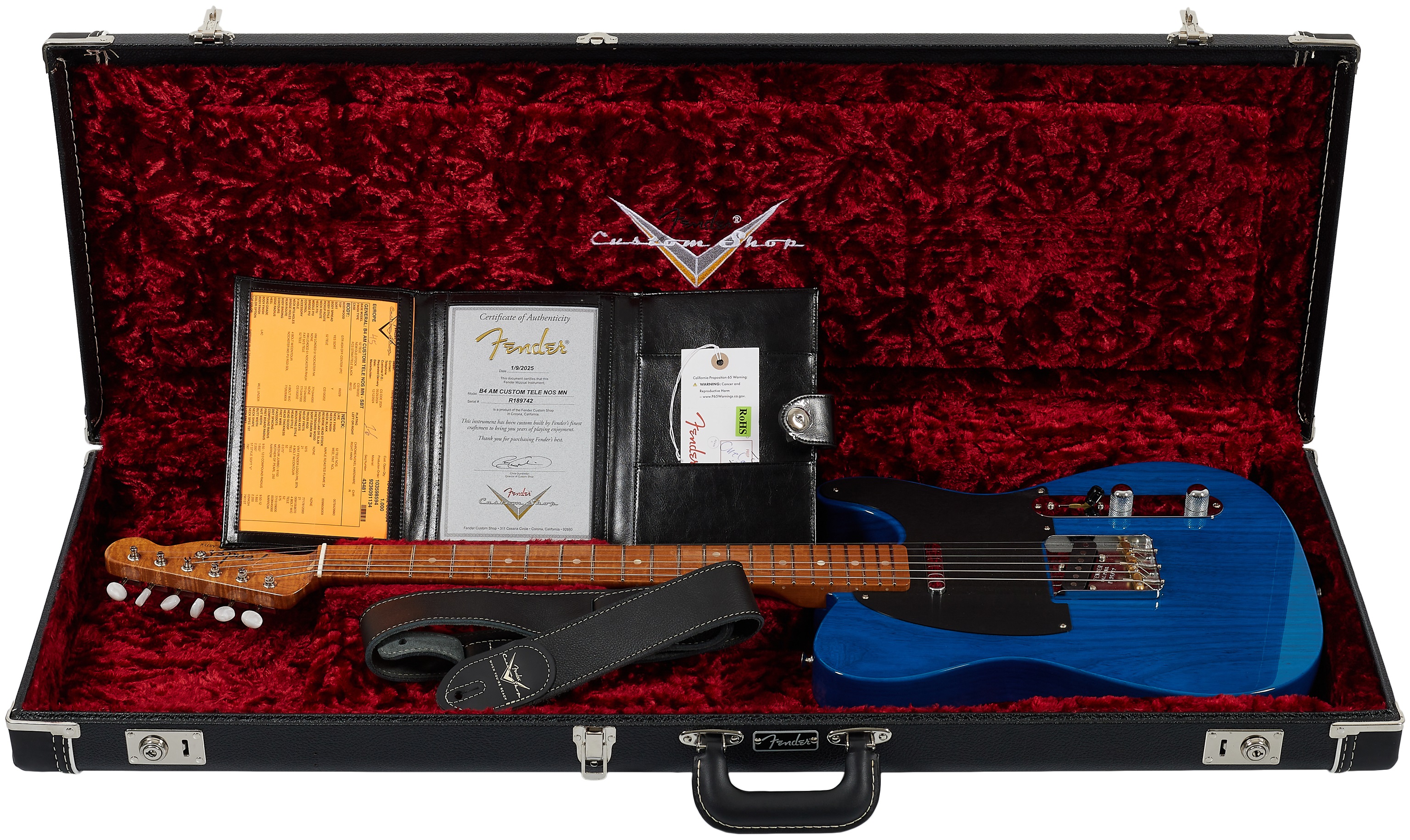 Fender Custom Shop American Custom Telecaster NOS Sapphire Blue Transp
