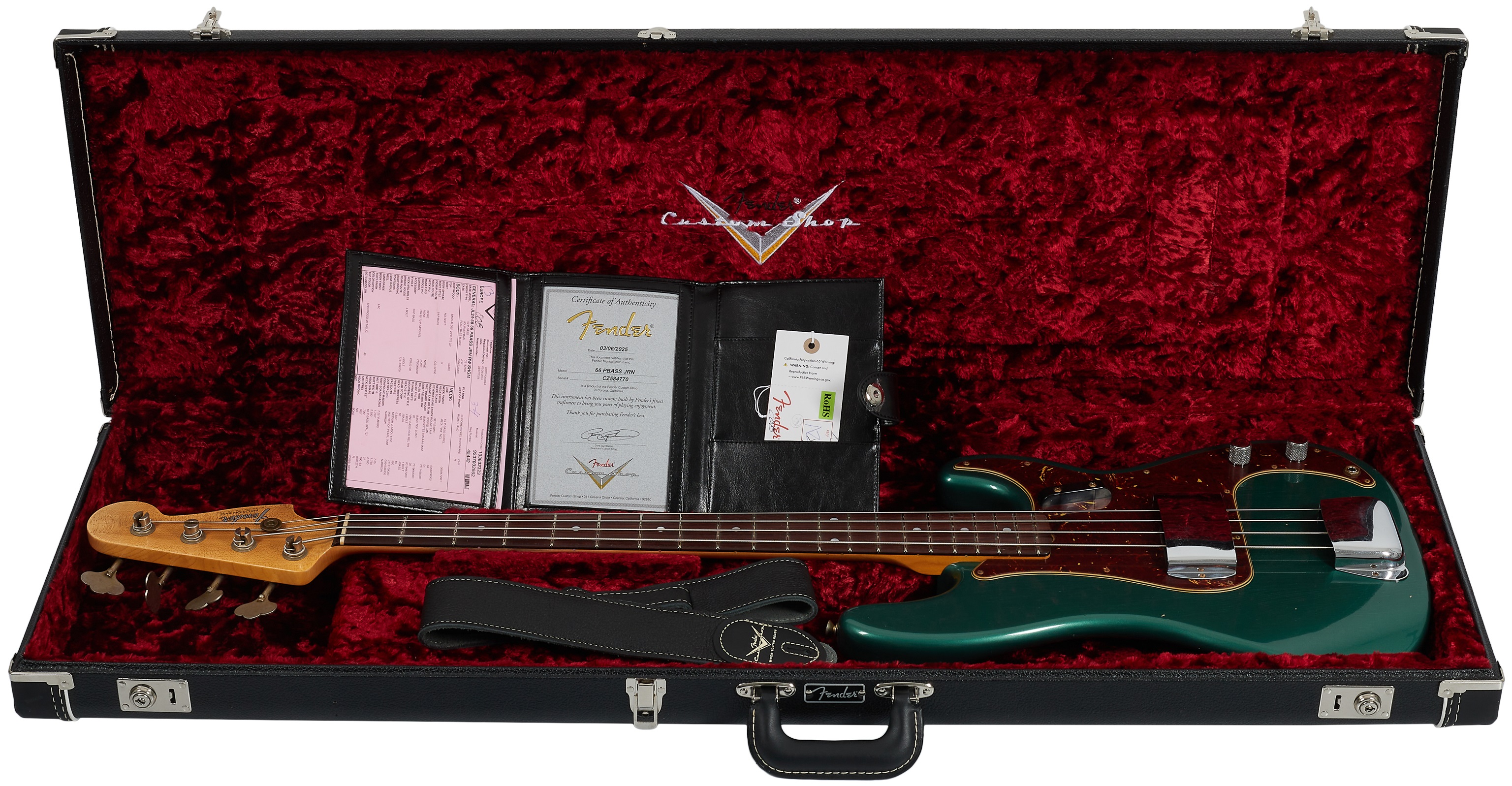 Fender Custom Shop JL24-58 66 PBASS JRN RW Sherwood Green