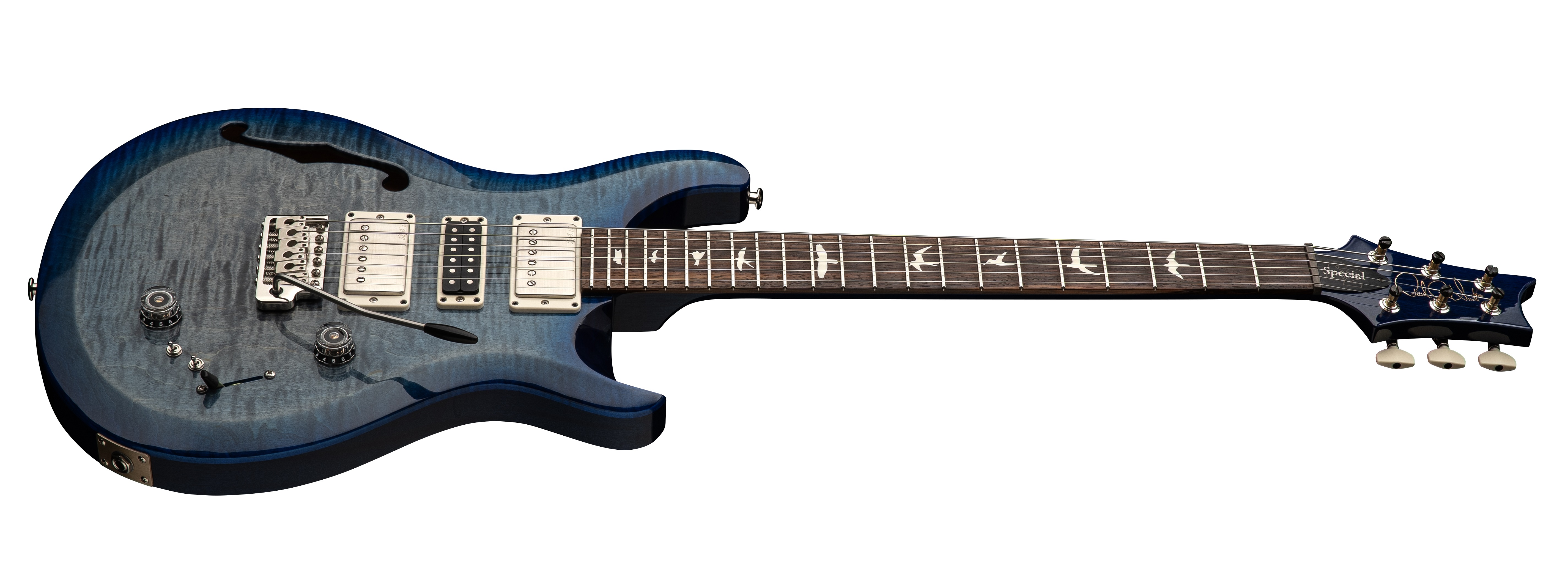 PRS S2 Special Semi-Hollow Faded Gray Black Blue Burst