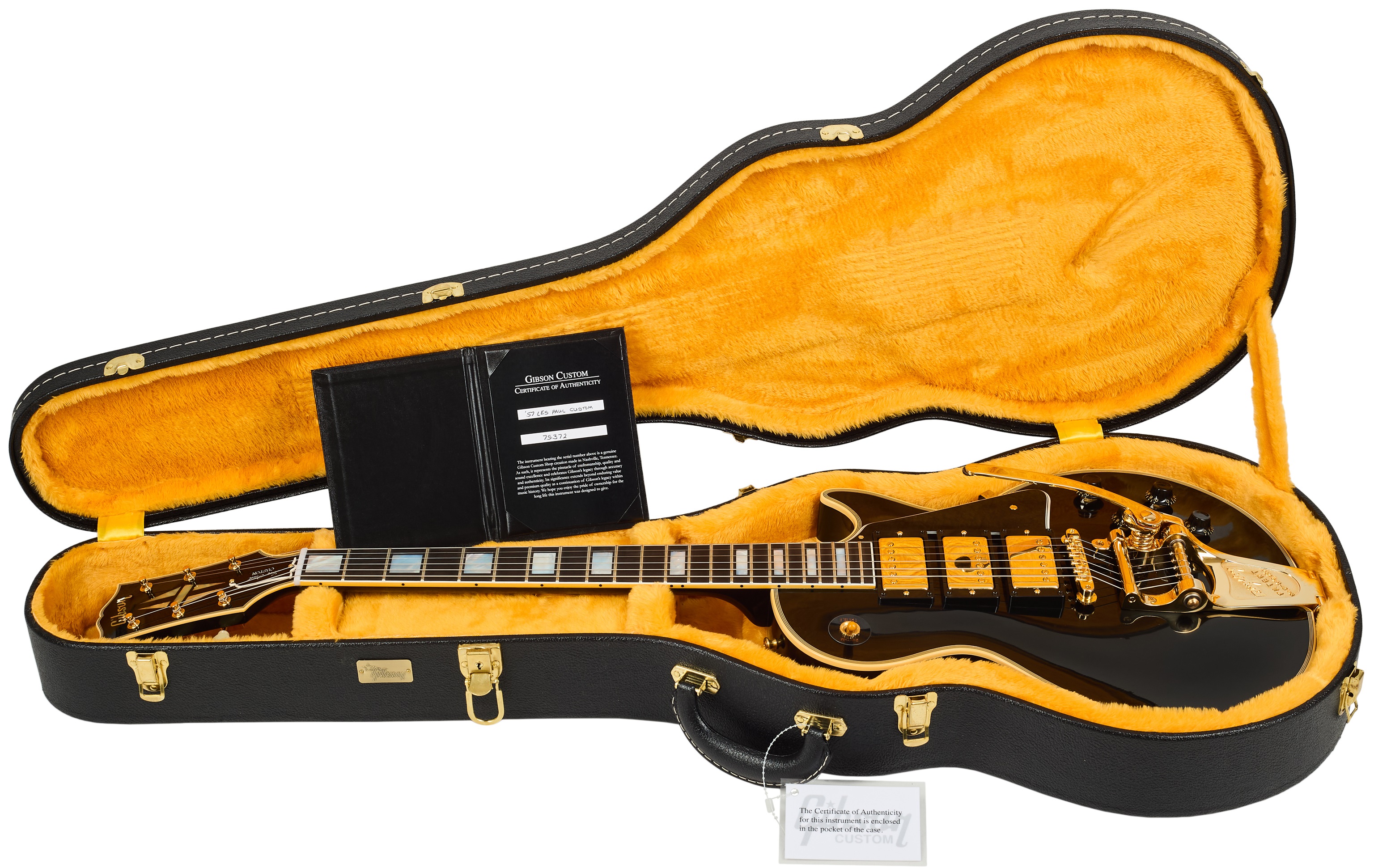 Gibson Custom 1957 Les Paul Custom Reissue 3-Pickup Bigsby VOS Ebony