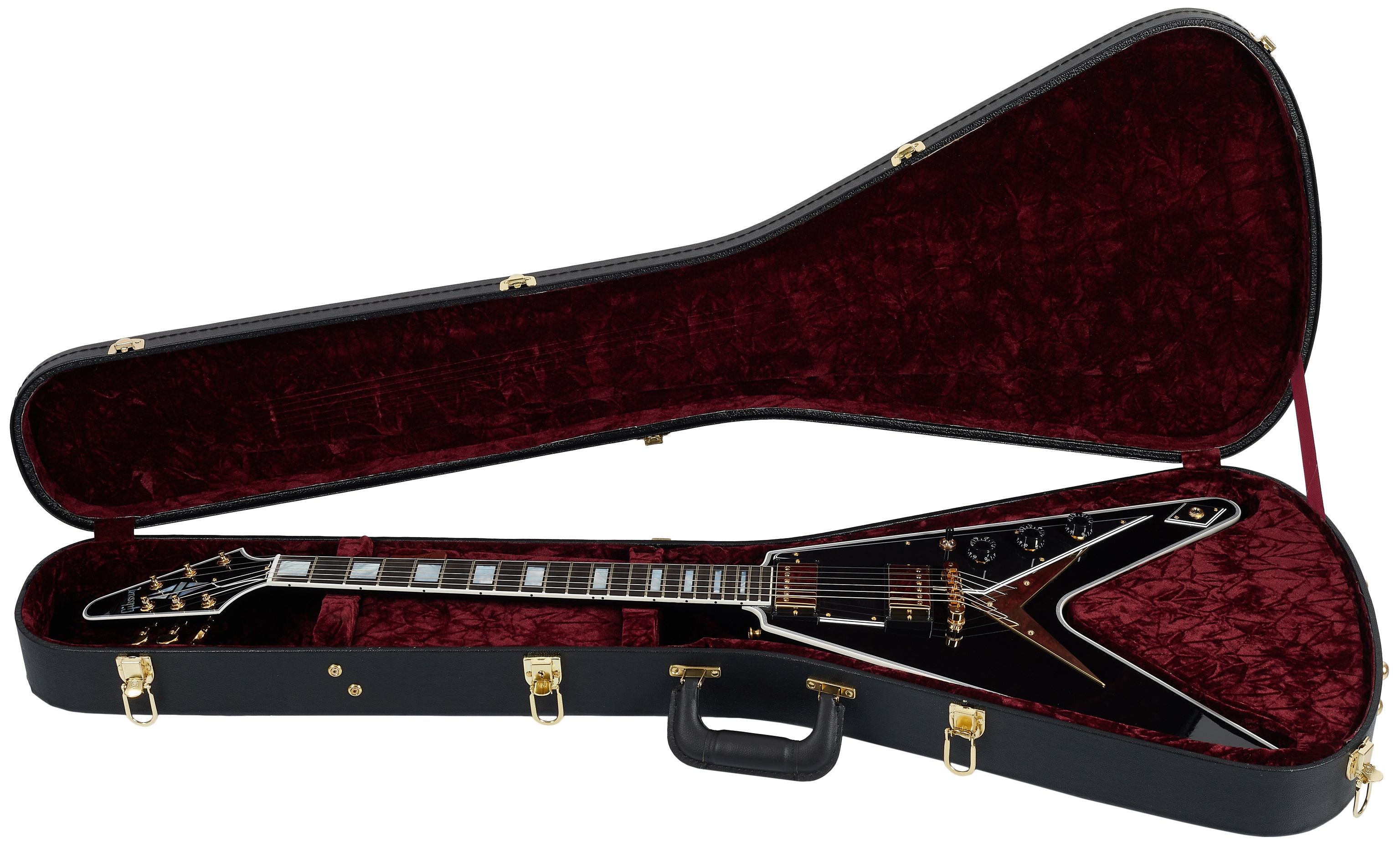Gibson Custom Flying V Custom w/ Ebony Fingerboard Gloss Ebony