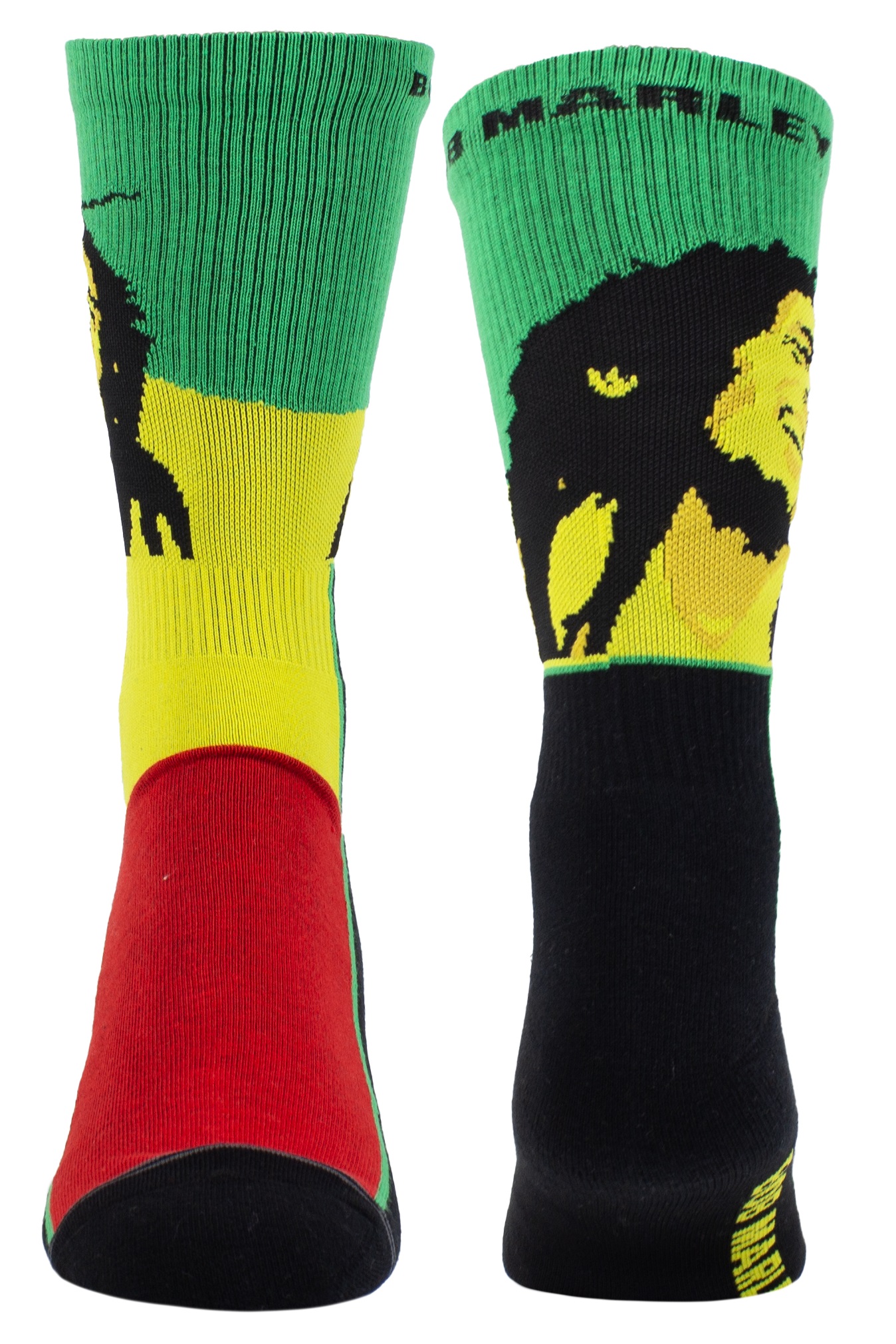Perri's Leathers Bob Marley Rasta Casual Crew Mens