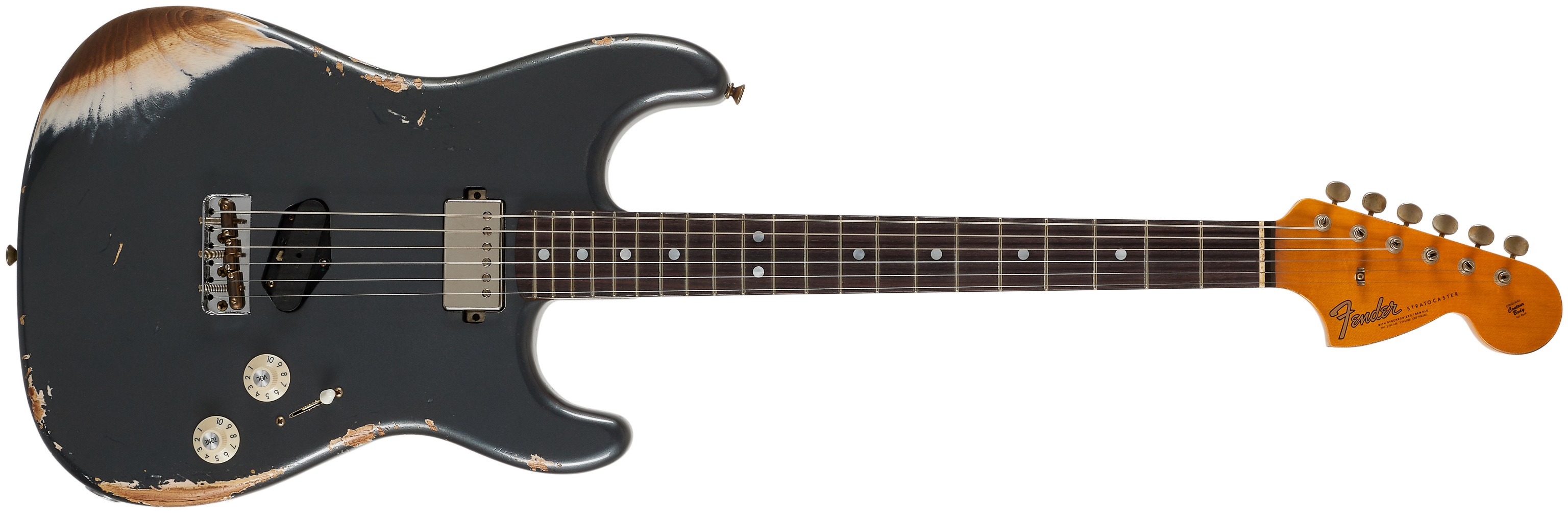 E-shop Fender Custom Shop Stratocaster SH Heavy Relic Aged Charcoal Frost Met
