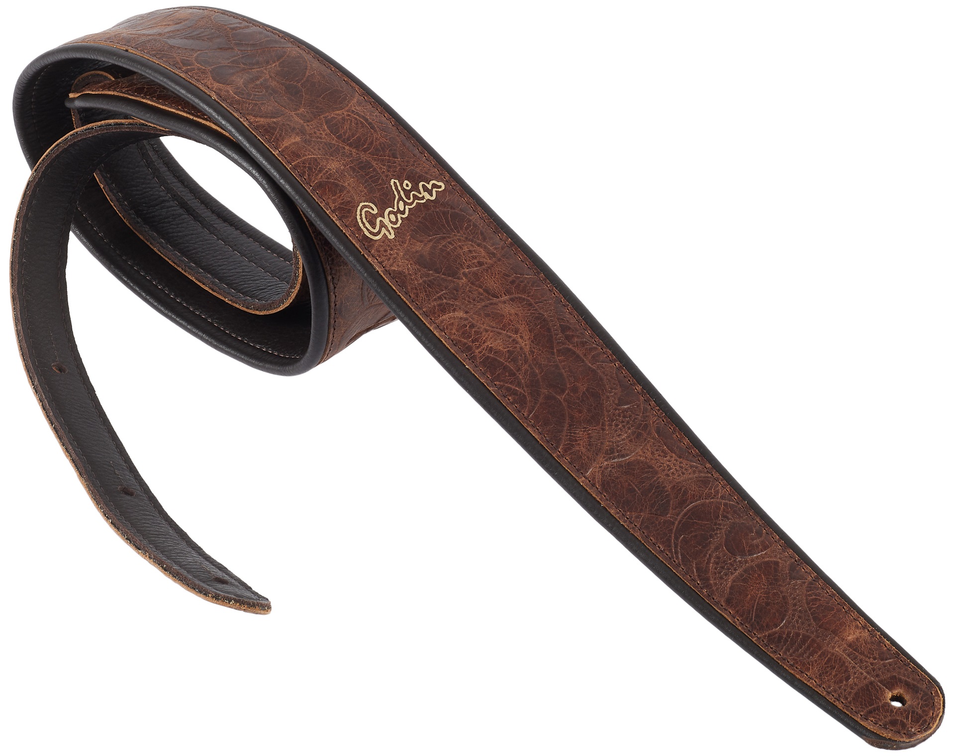 Godin Black Embossed Leather Felt Pad