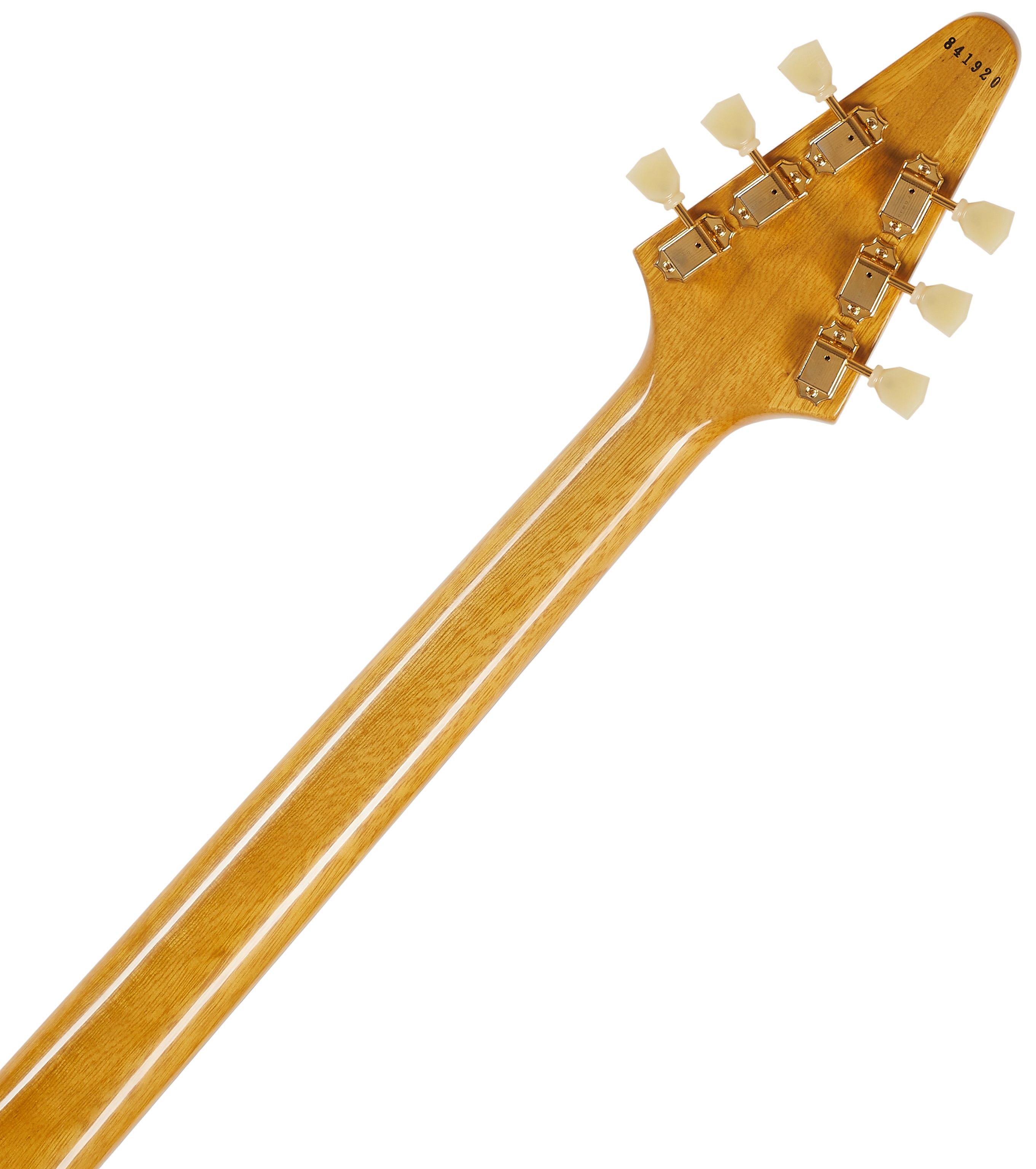 Gibson Custom 1958 Korina Flying V Black Pickguard Natural