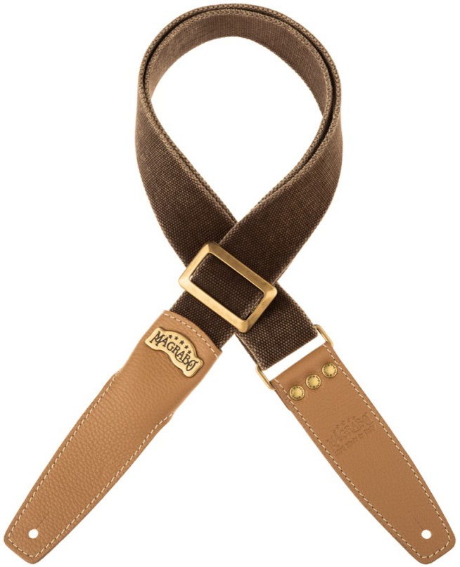 Magrabò Stripe SS Cotton Washed Brown 5 cm, Cappuccino