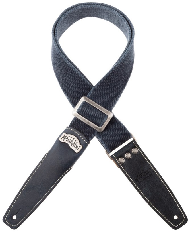 Magrabò Stripe SS Cotton Washed Blue 5 cm, Aged Blue