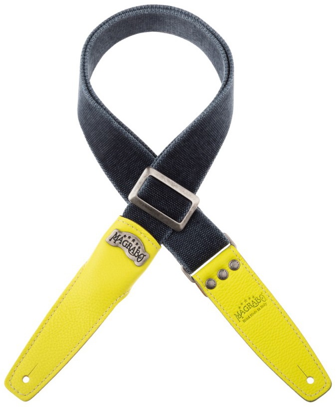 Magrabò Stripe SS Cotton Washed Blue 5 cm, Lime