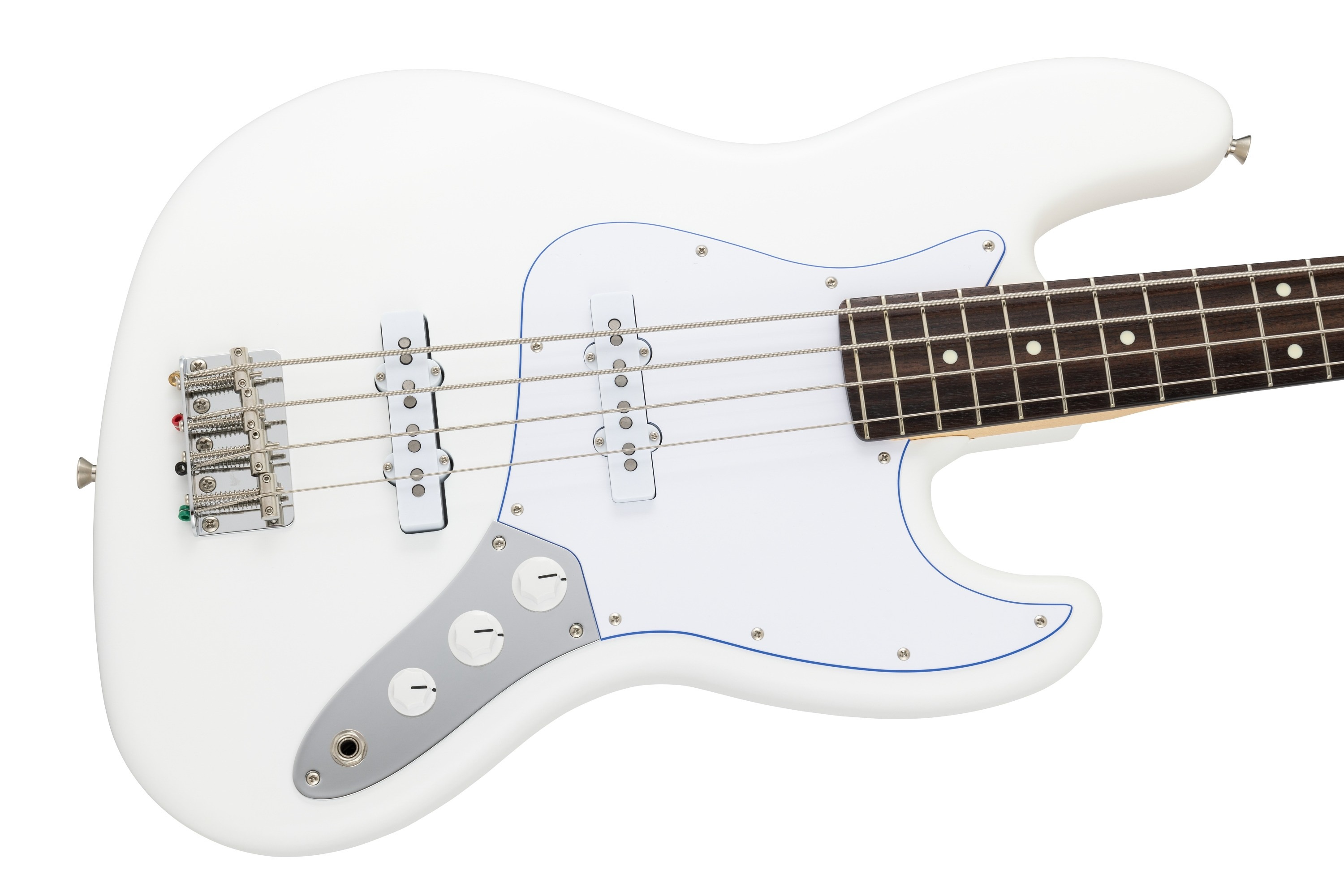 Fender MIJ LE Hybrid II Jazz Bass Blanc RW WH
