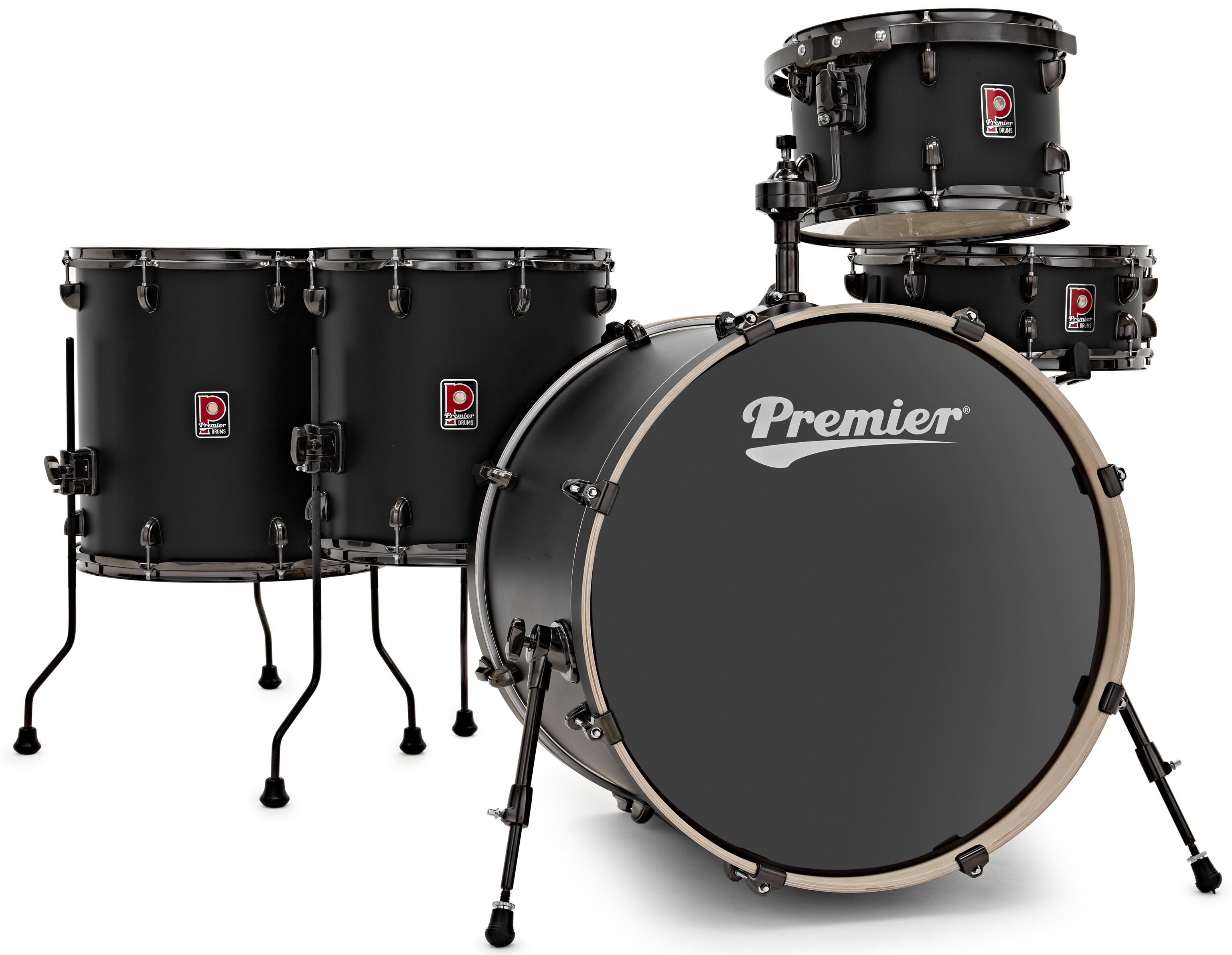 Premier Artist 22″ 5pc Heavy Rock Shell Pack Matte Black