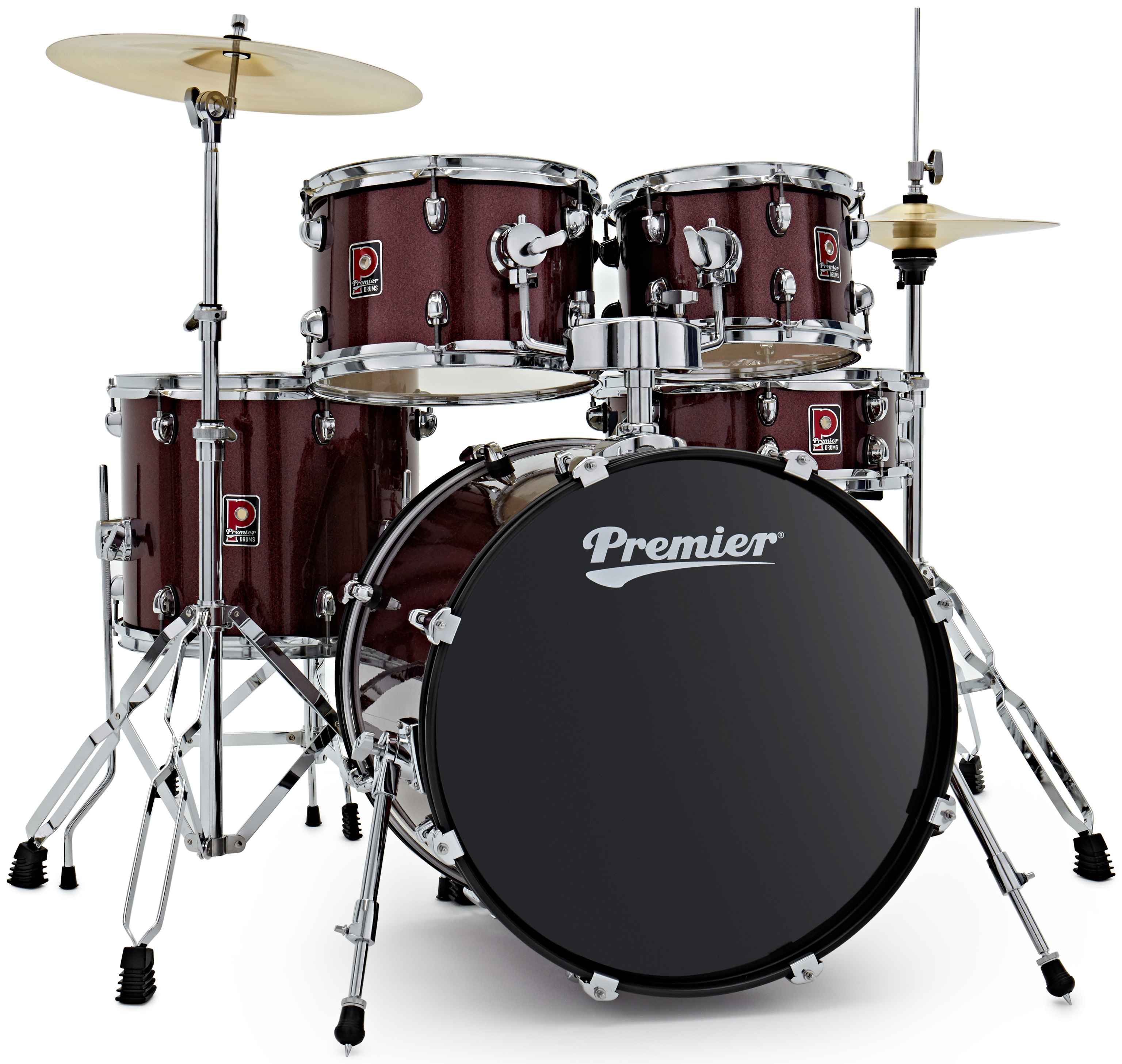 Premier Revolution 20" 5pc Drum Kit Red Sparkle