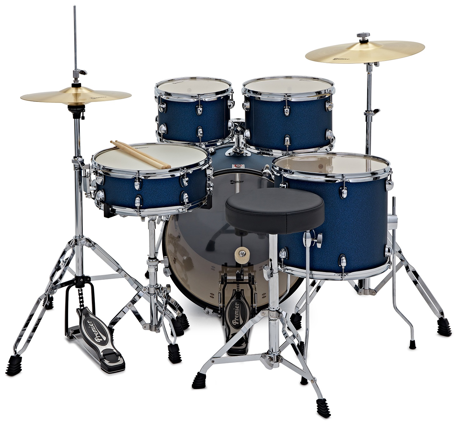 Premier Revolution 20″ 5pc Drum Kit Blue Stardust