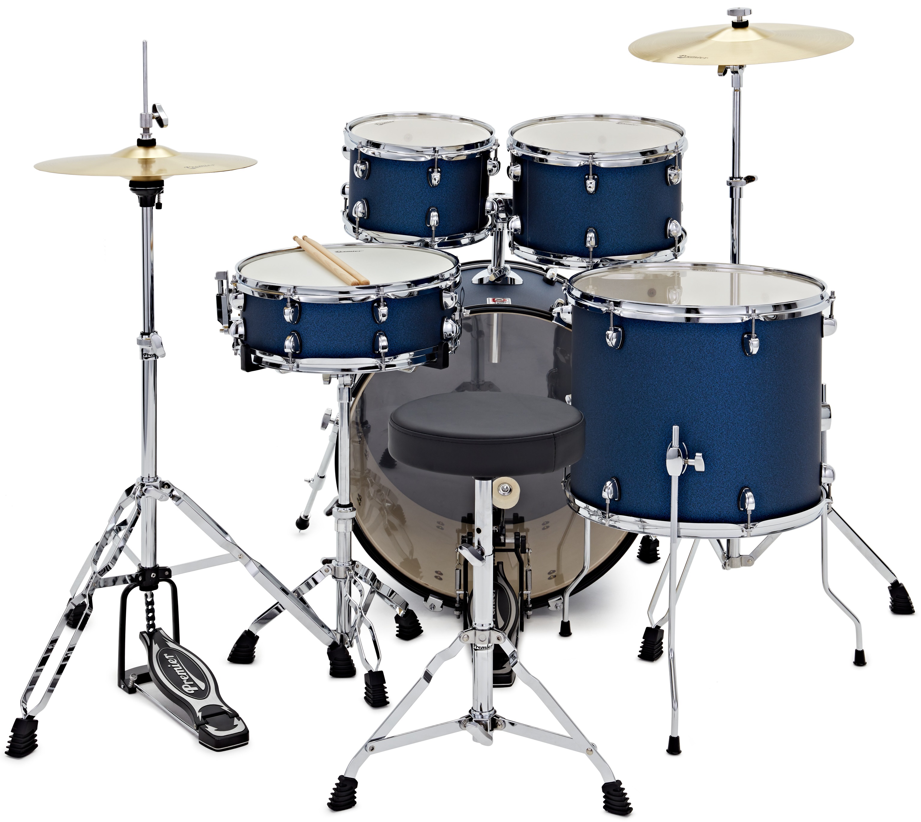 Premier Revolution 22″ 5pc Drum Kit Blue Stardust