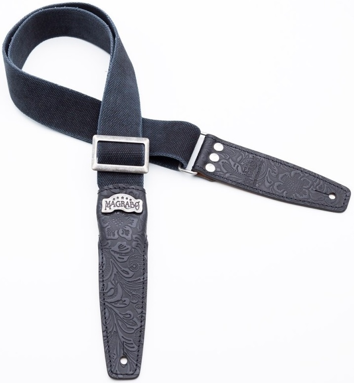 Magrabò Stripe SS Cotton Washed Black / Flores Black 5 cm