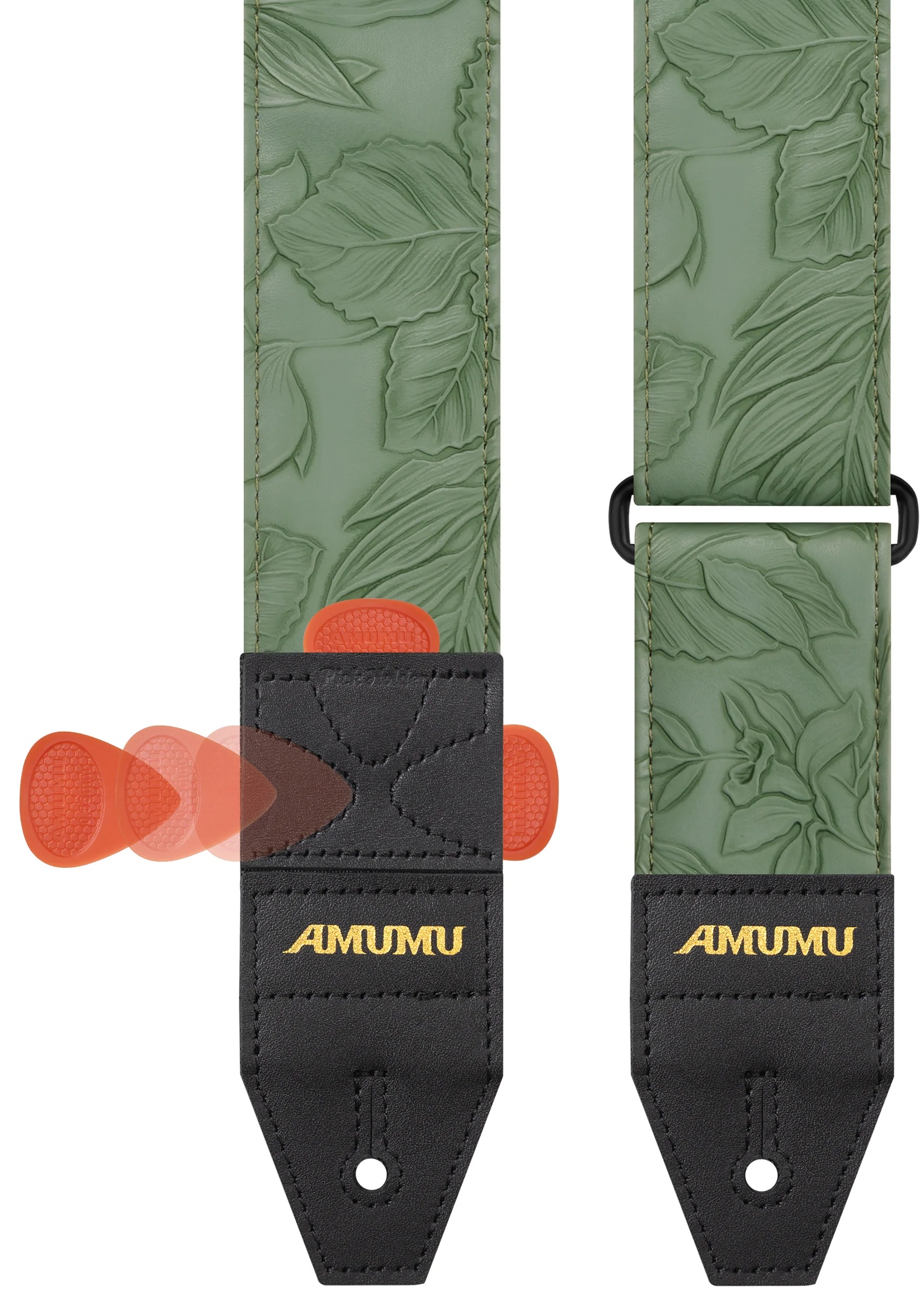 Amumu Embossed Leaf Green