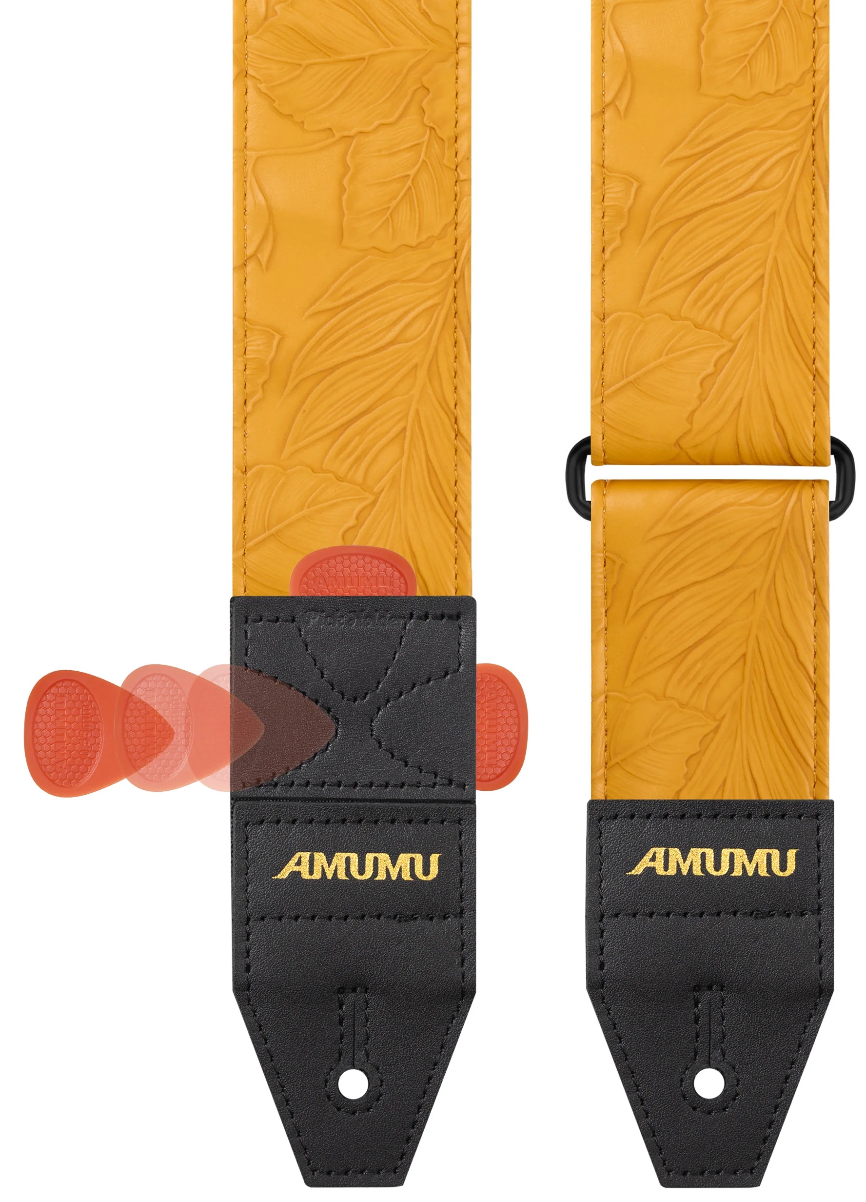 Amumu Embossed Leaf Yellow