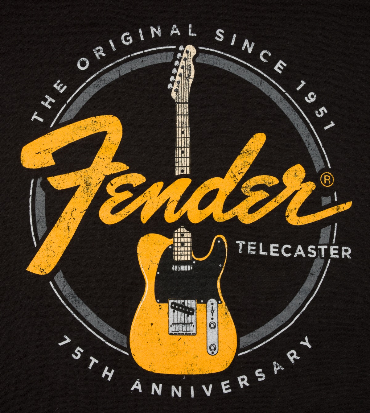Fender Telecaster 75th Tele Tee Vintage Black XL
