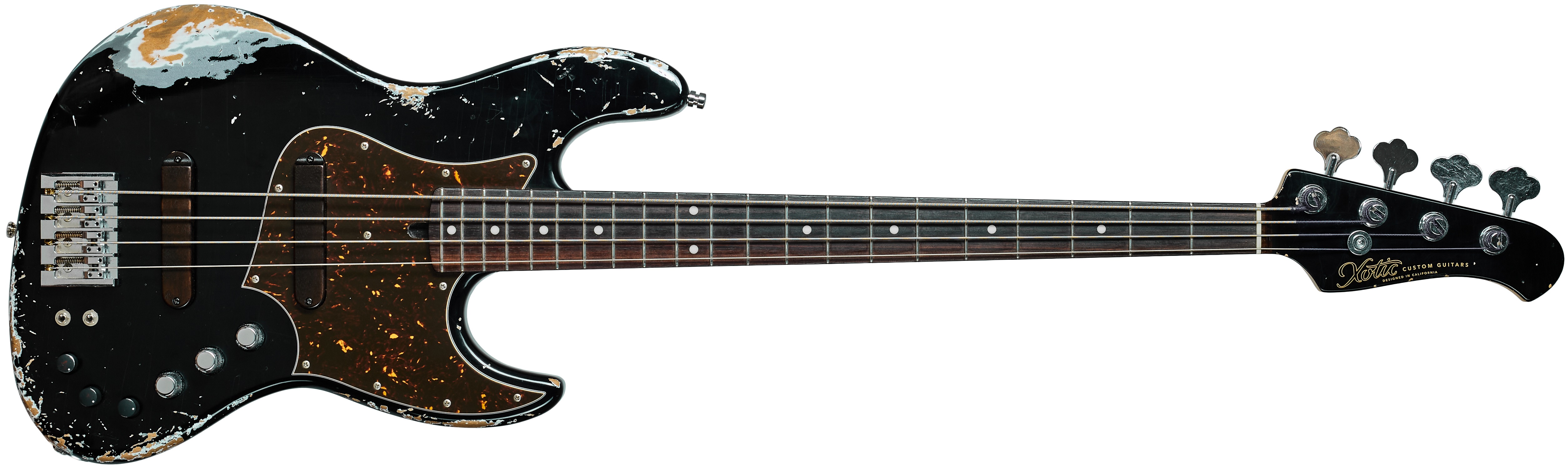 Xotic XJ-1T Black over Ice Blue Metallic Heavy Aged