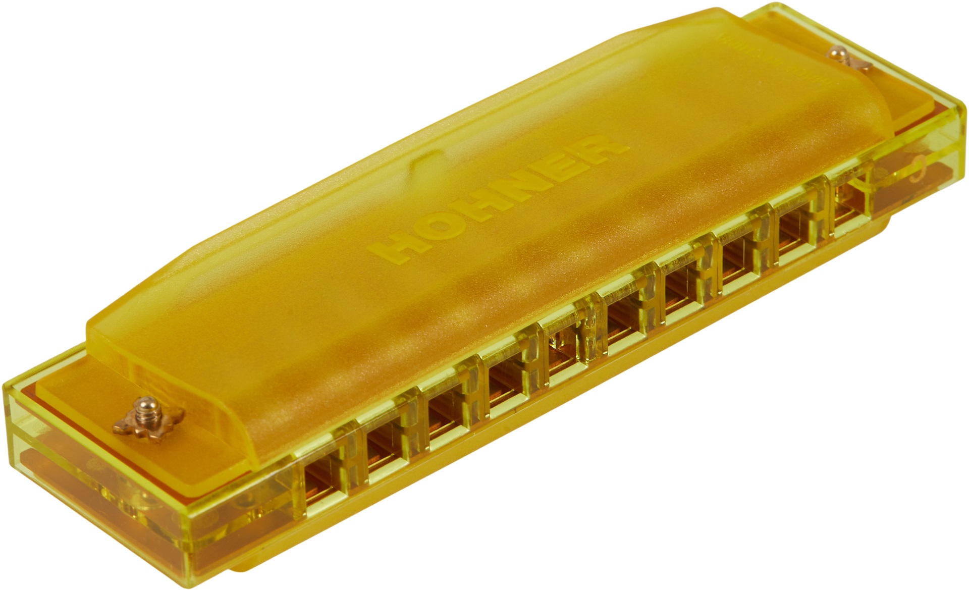 Hohner Translucent Harp C, yellow, hardcase