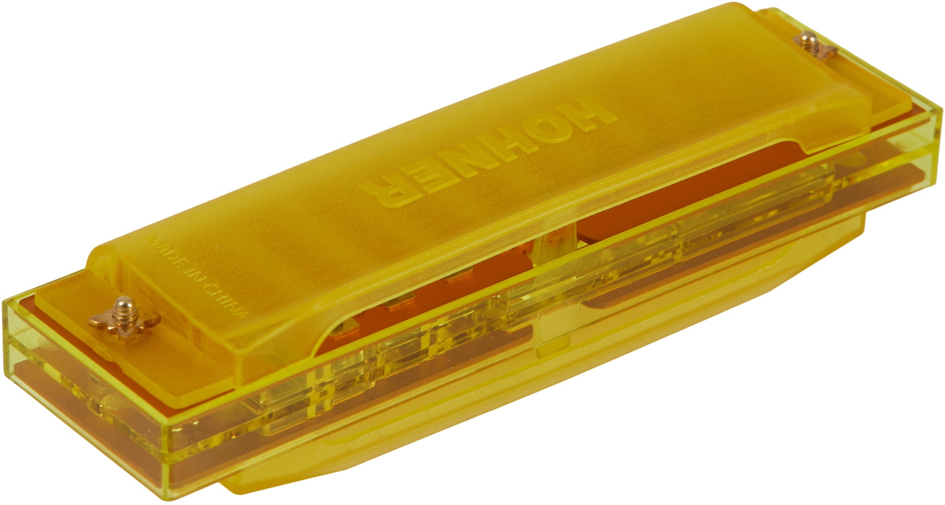 Hohner Translucent Harp C, yellow, hardcase