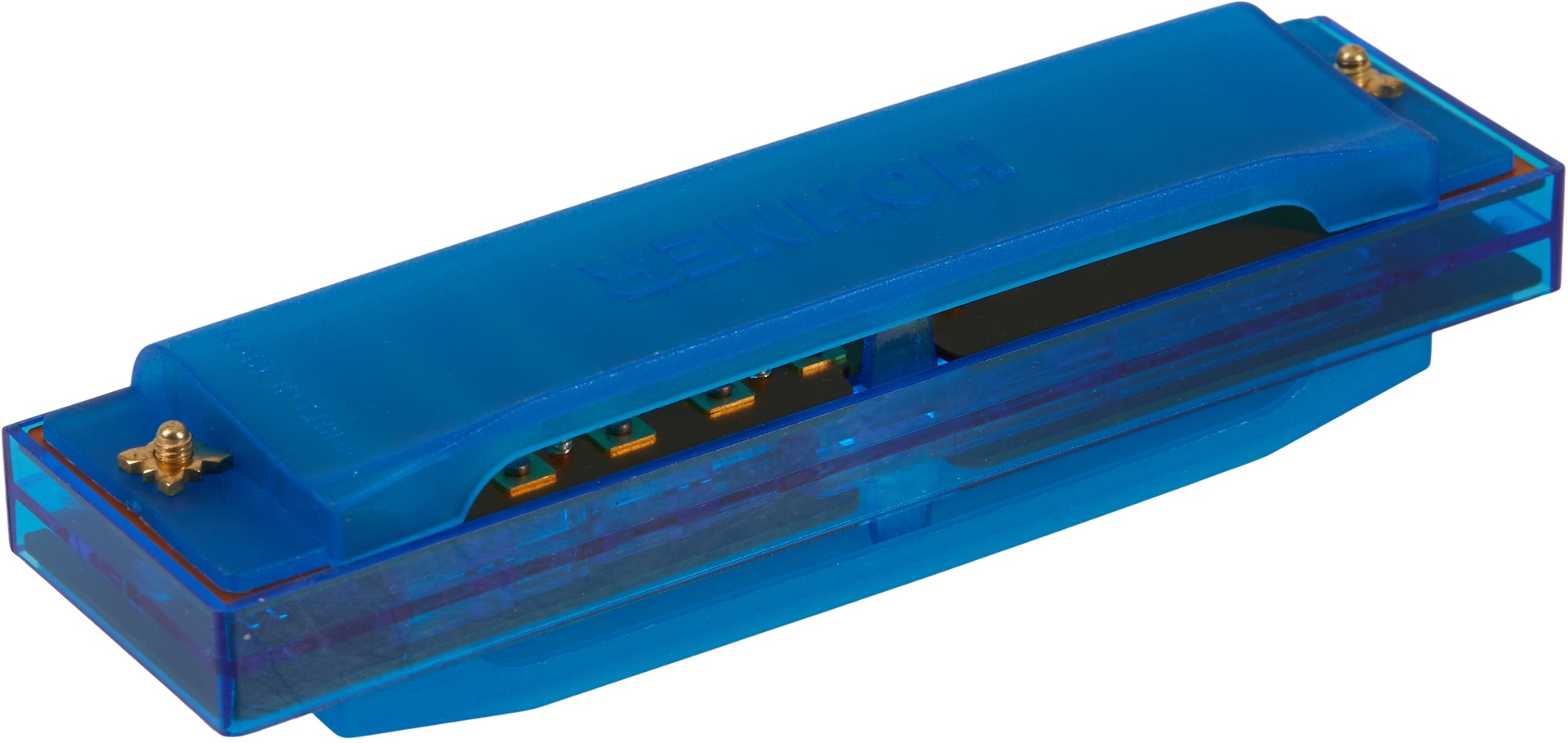 Hohner Translucent Harp C, blue, hardcase