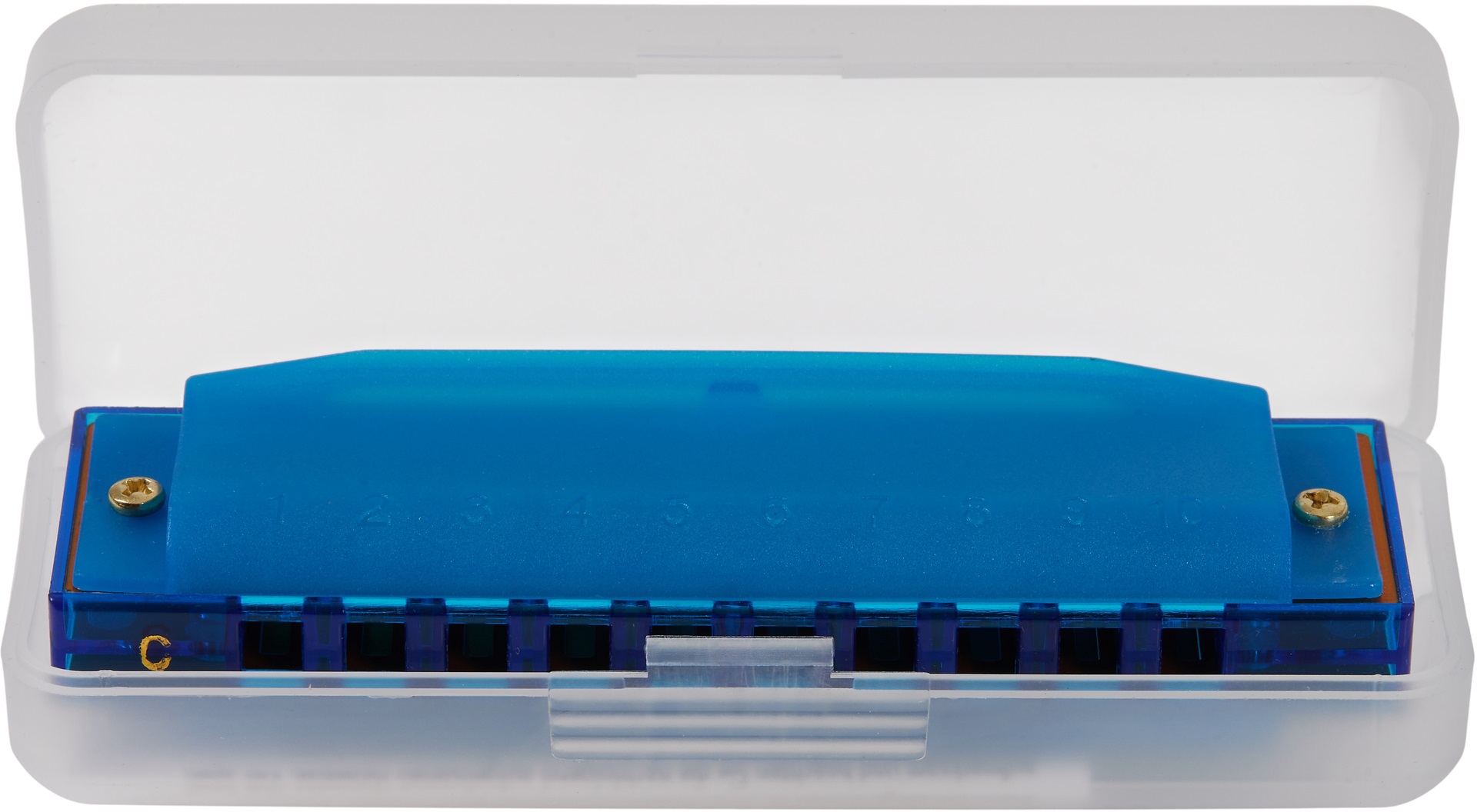 Hohner Translucent Harp C, blue, hardcase