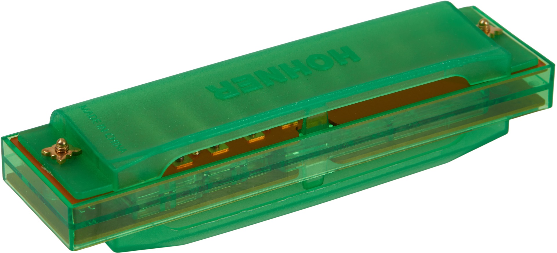 Hohner Translucent Harp C, green, hardcase