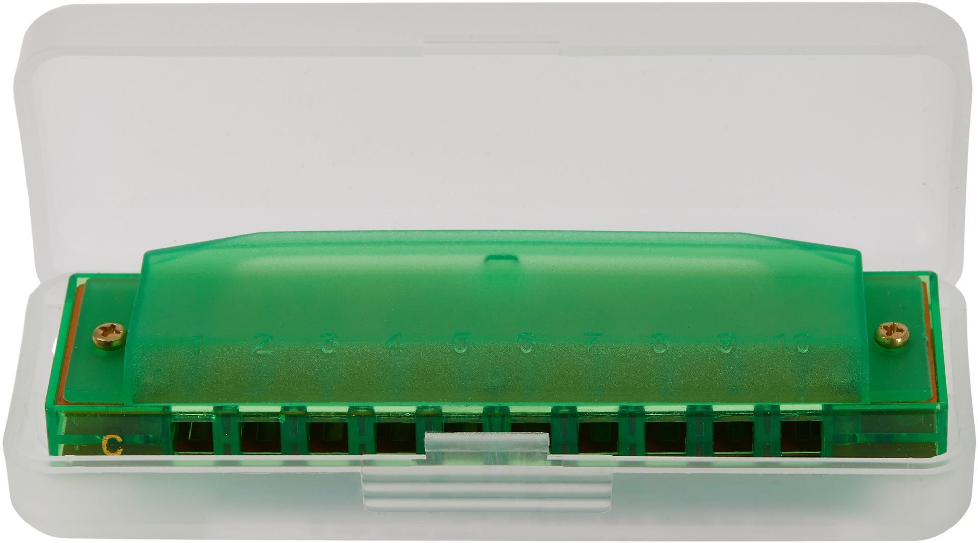 Hohner Translucent Harp C, green, hardcase