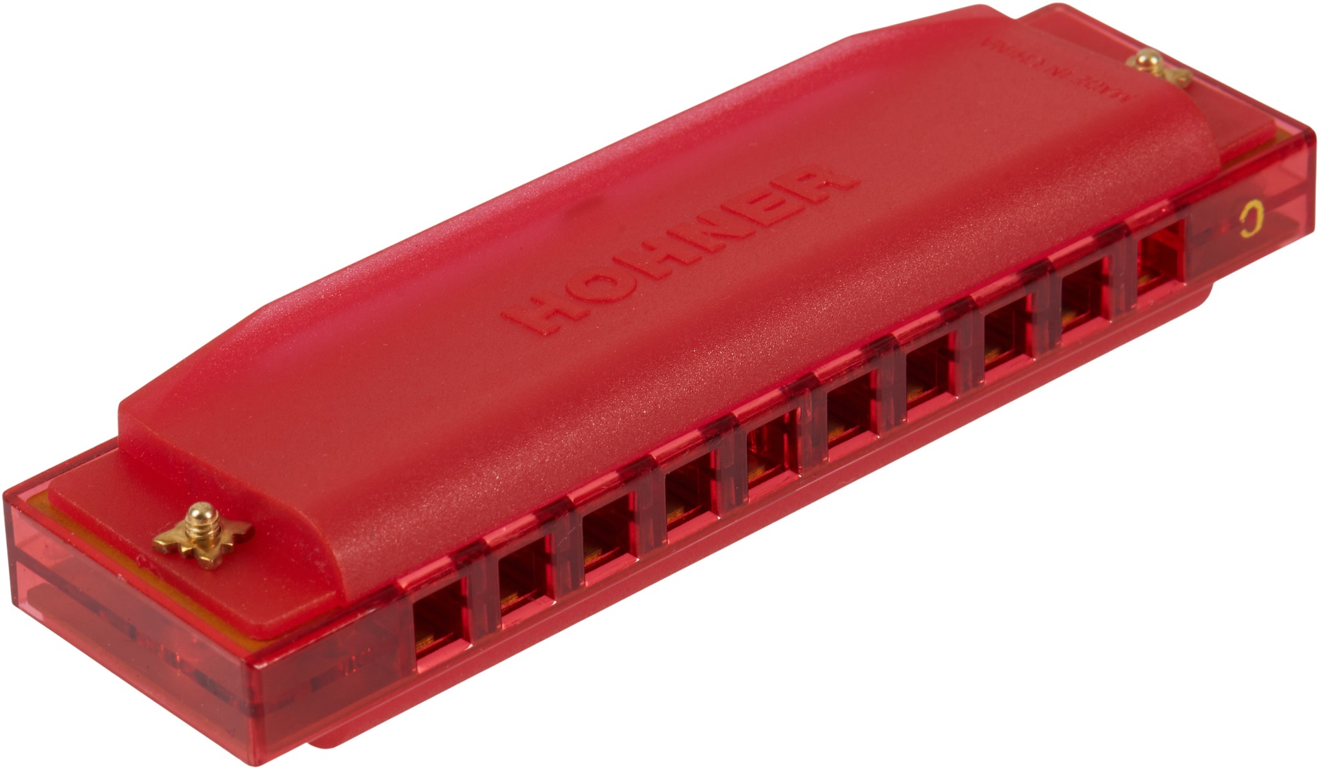 Hohner Translucent Harp C, red, hardcase