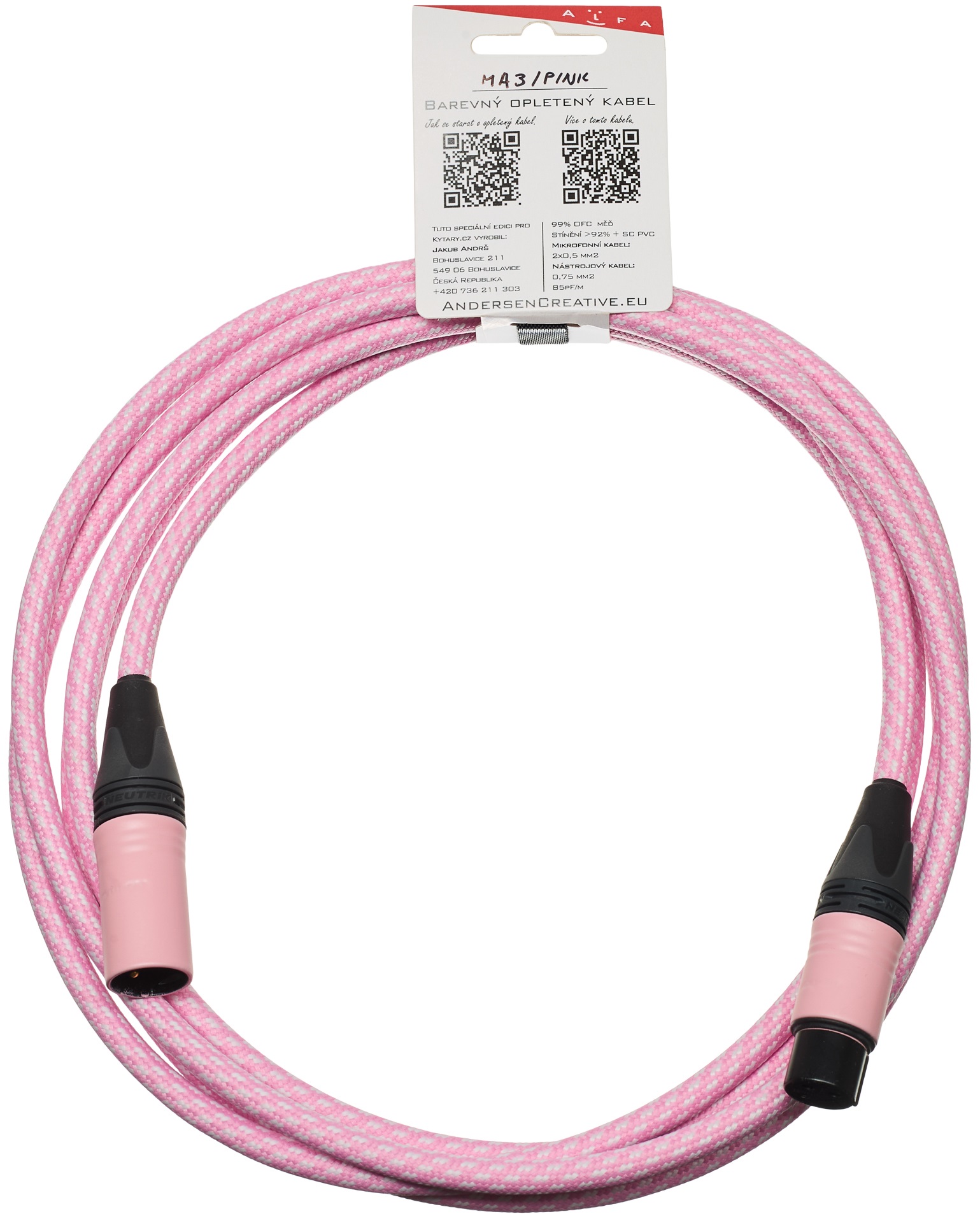 Andersen Creative Pinkie XLR 3 m