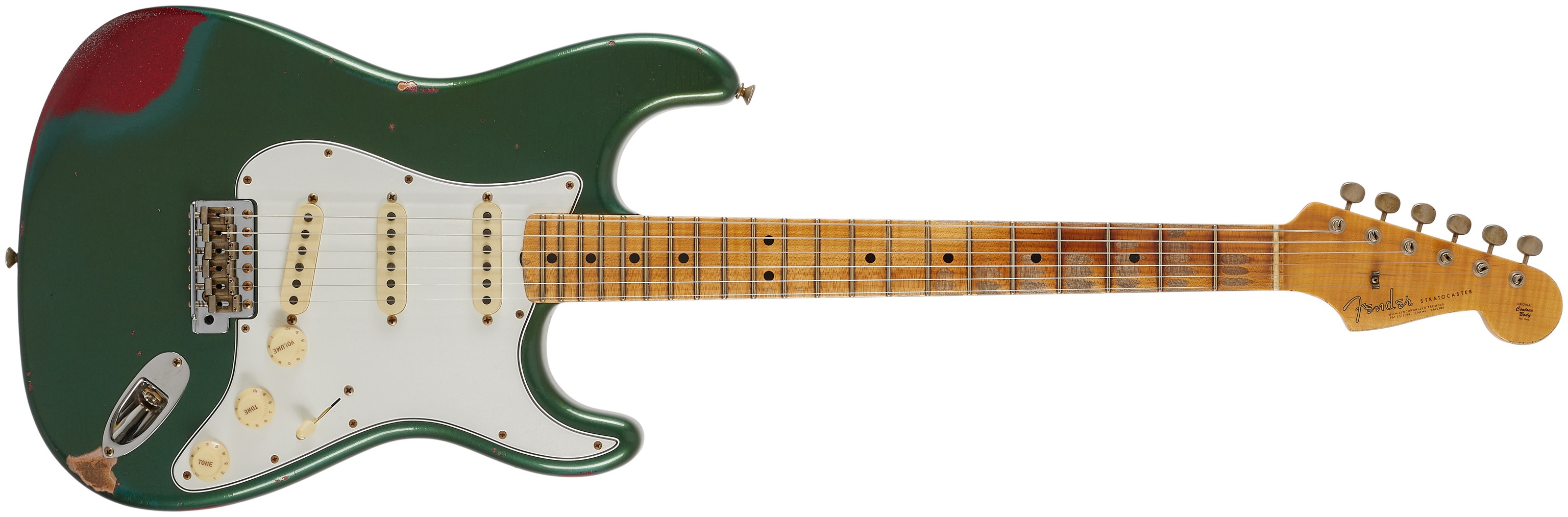 E-shop Fender Custom Shop Fat 64 Stratocaster Relic Aged Sherwood Green Metal