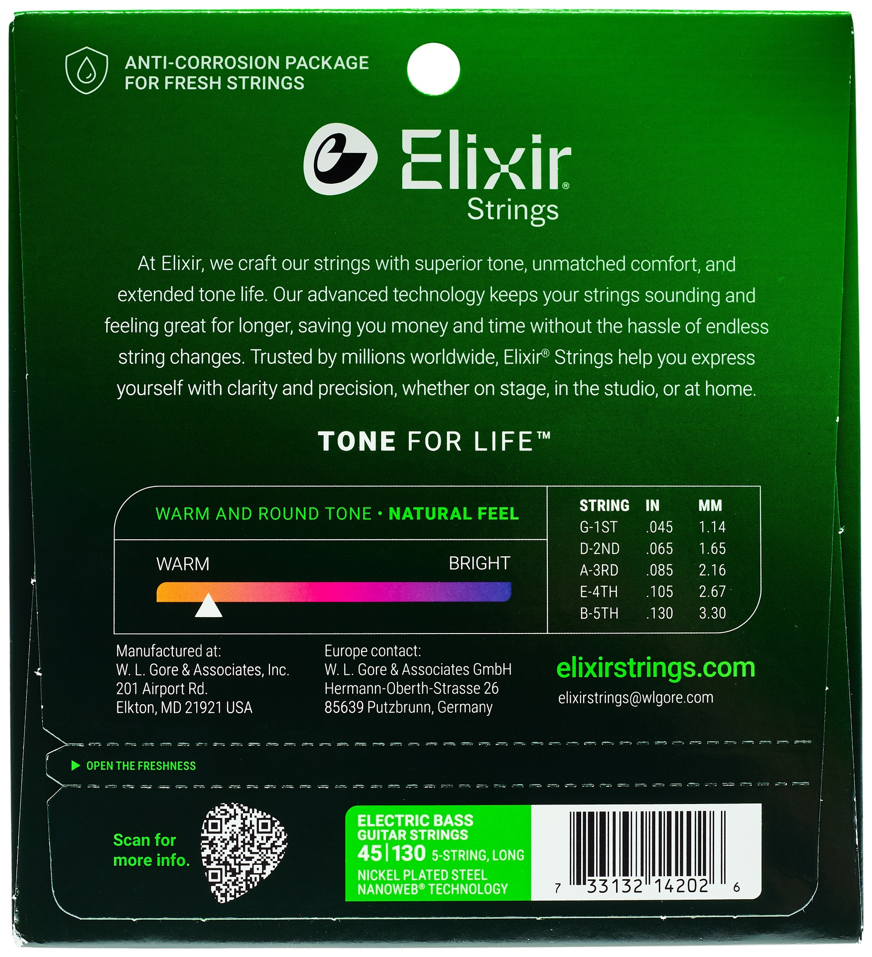 Elixir 14202 Light, Long Scale