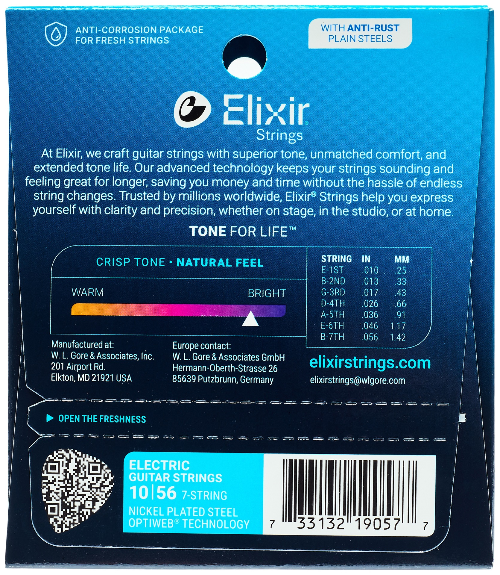 Elixir Optiweb 7-String Light