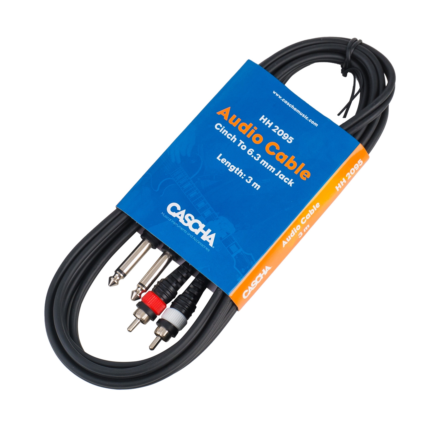 CASCHA Audio Cable Stereo 3 m 6,3 mm