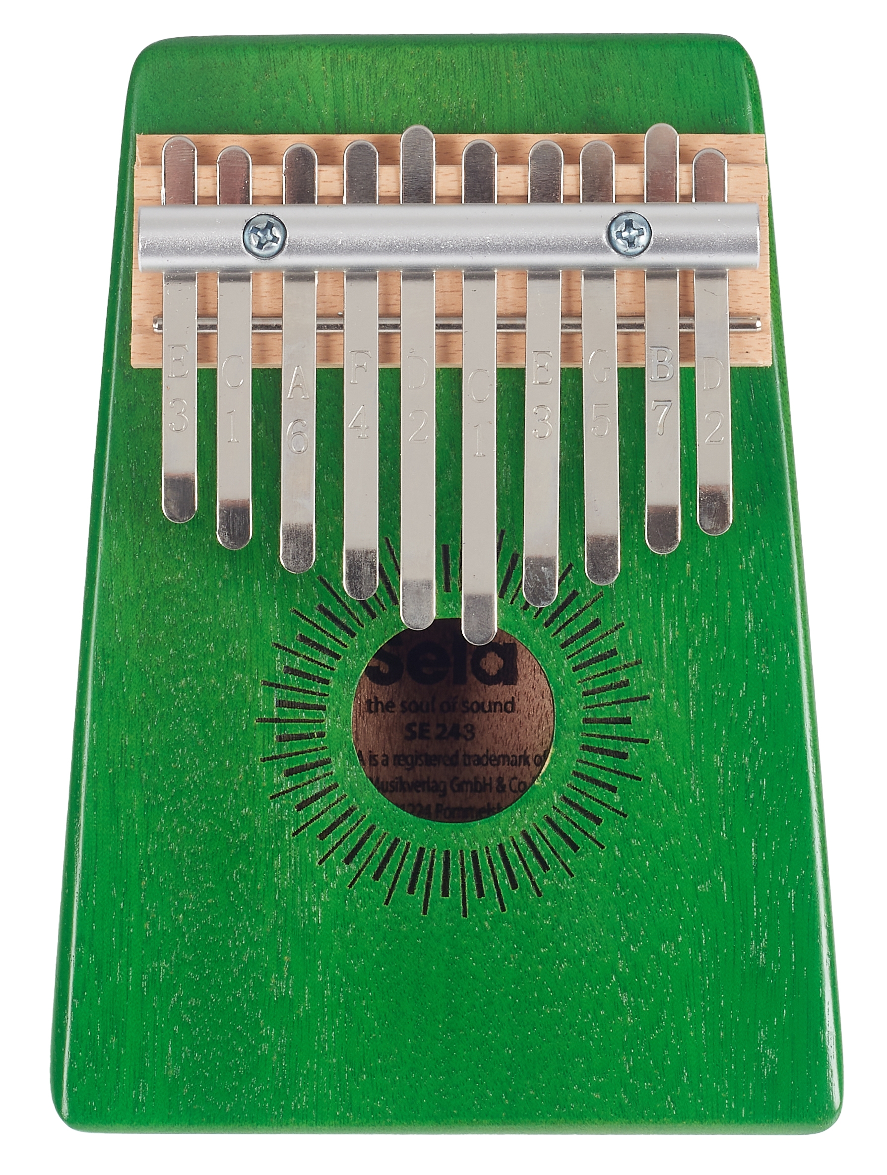 SELA Kalimba Mahogany 10 Green