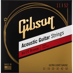 Gibson 80/20 Bronze Acoustic Guitar Strings Ultra-Light - Stahlseiten für akustische Gitarre