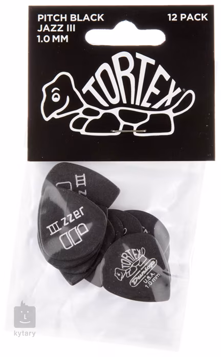 Dunlop Tortex Pitch Black Jazz III 1.0 - Plektren