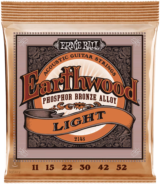 Ernie Ball 2148 Earthwood Phosphor Bronze Light - Stahlseiten für akustische Gitarre