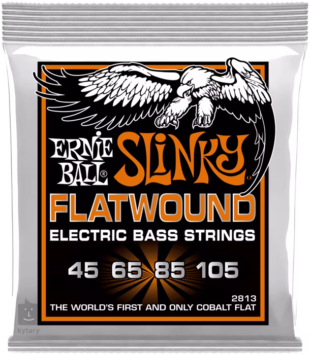 Ernie Ball 2813 Hybrid Slinky Cobalt Flatwound Electric Bass 45-105 - Basssaiten