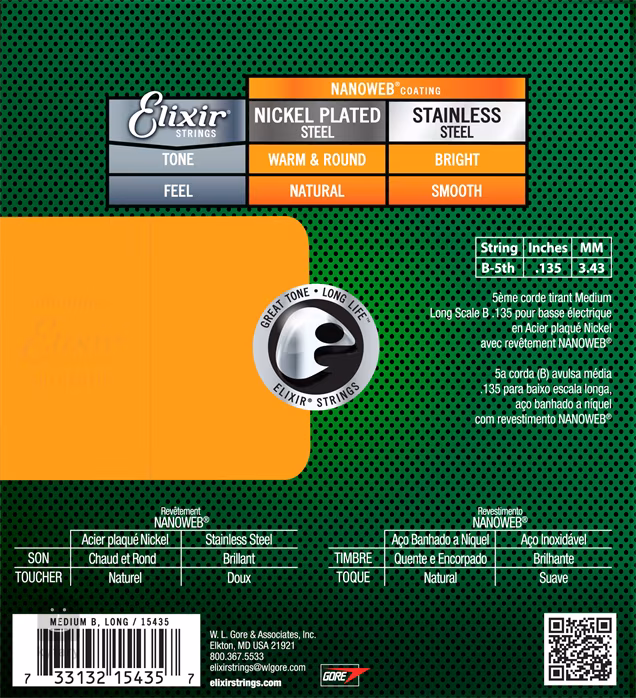 Elixir 15435 - Saite für Bassgitarre