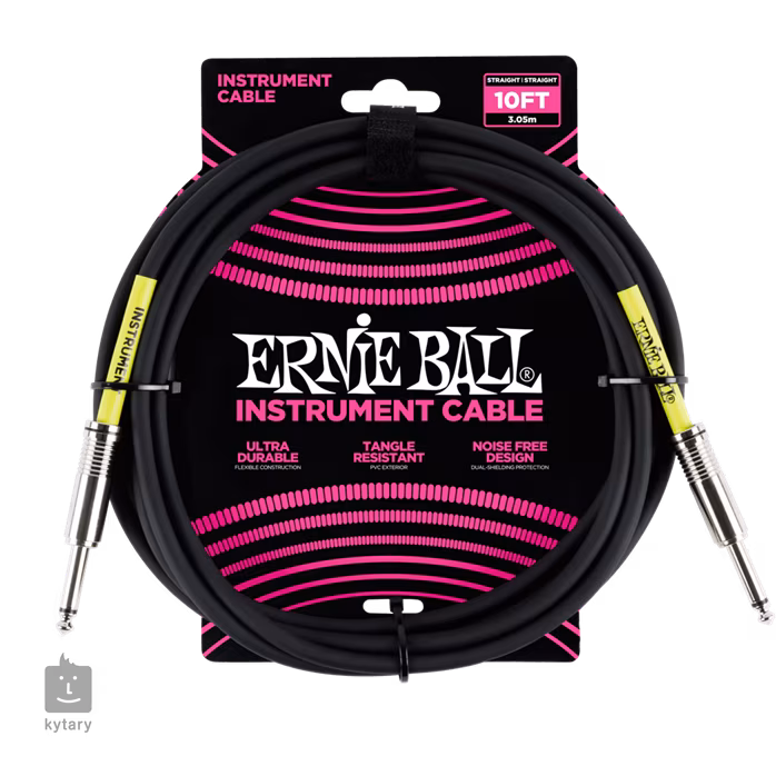 Ernie Ball 10' Classic Cable Black - Instrumentenkabel