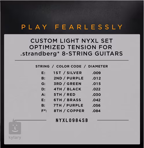 D'Addario NYXL0984SB - Saiten für achtsaitigen E-Gitarre