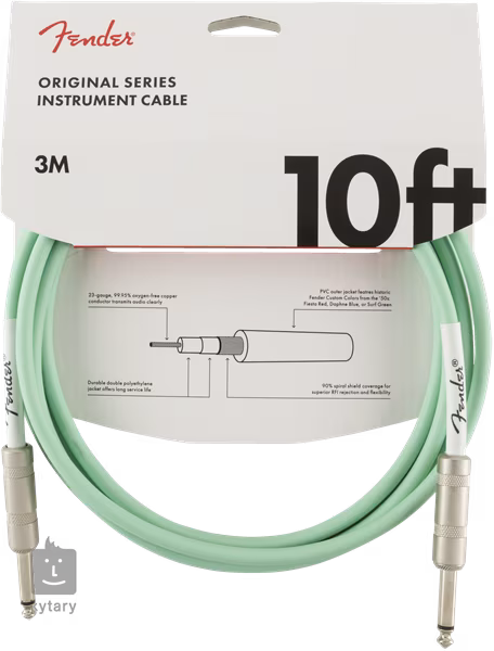 Fender Original Series 10' Instrument Cable Surf Green - Instrumentenkabel