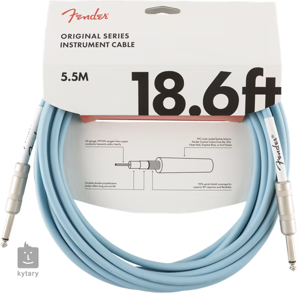 Fender Original Series 18.6' Instrument Cable Daphne Blue - Instrumentenkabel
